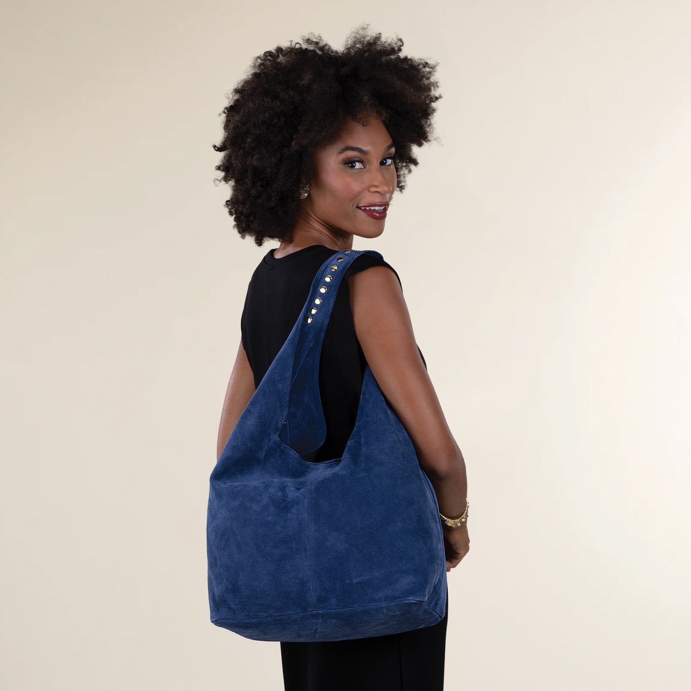 Savona Italian Suede Hobo Bag