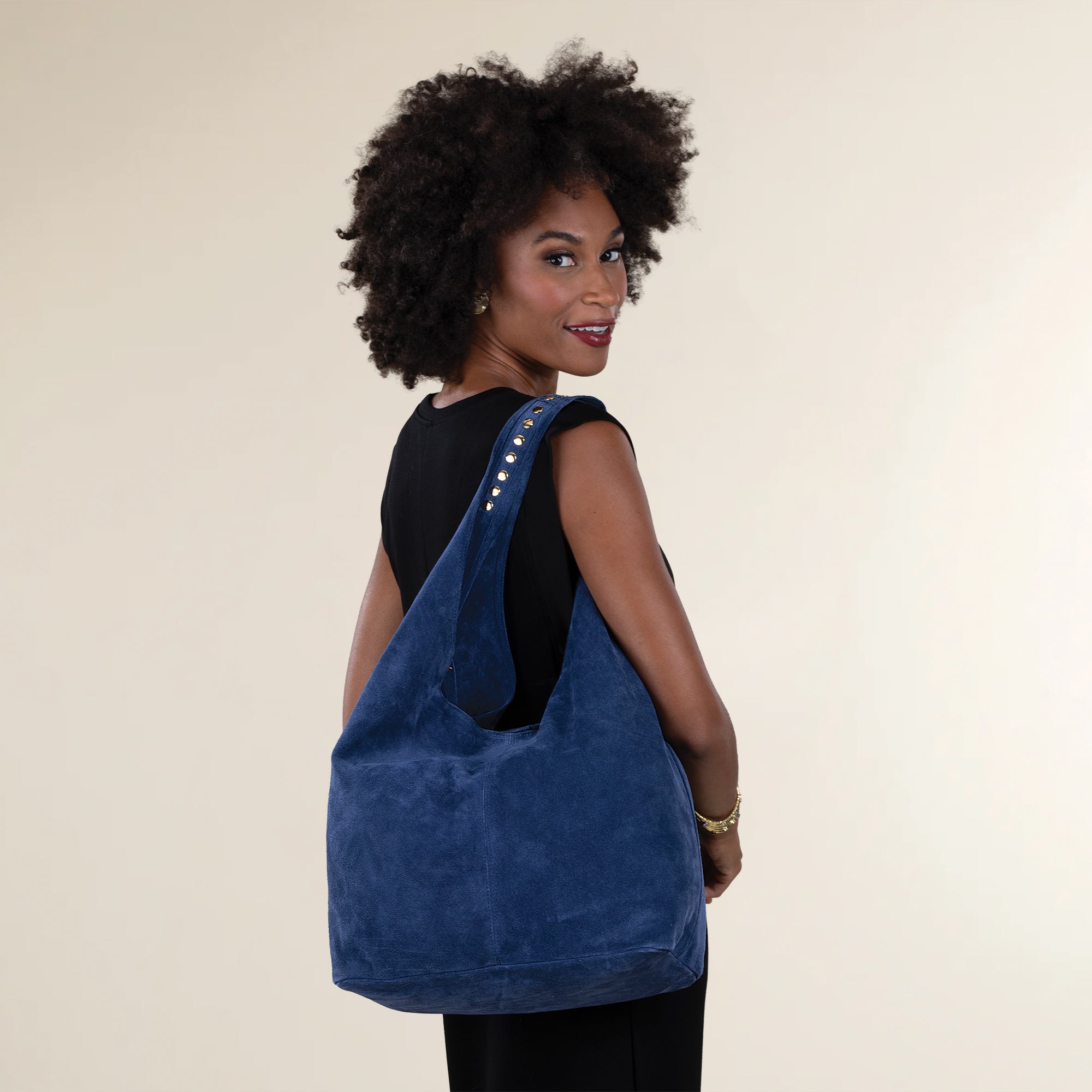 Savona Italian Suede Hobo Bag