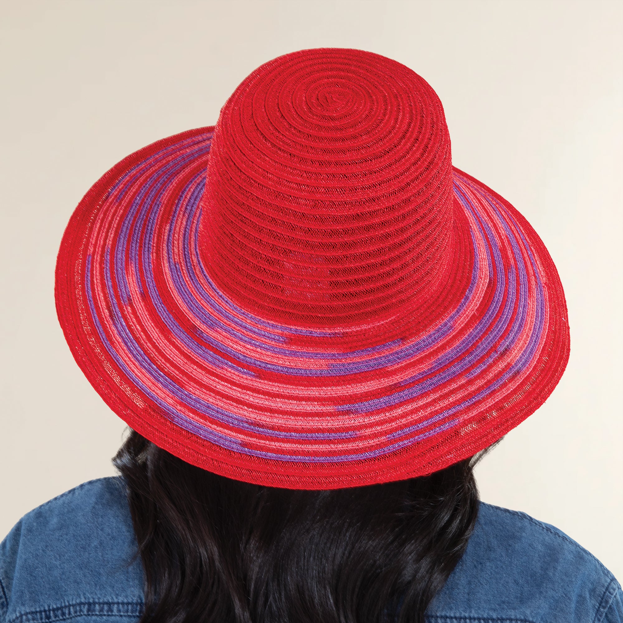 Cecily Hand-Painted Red Italian Straw Sun Hat