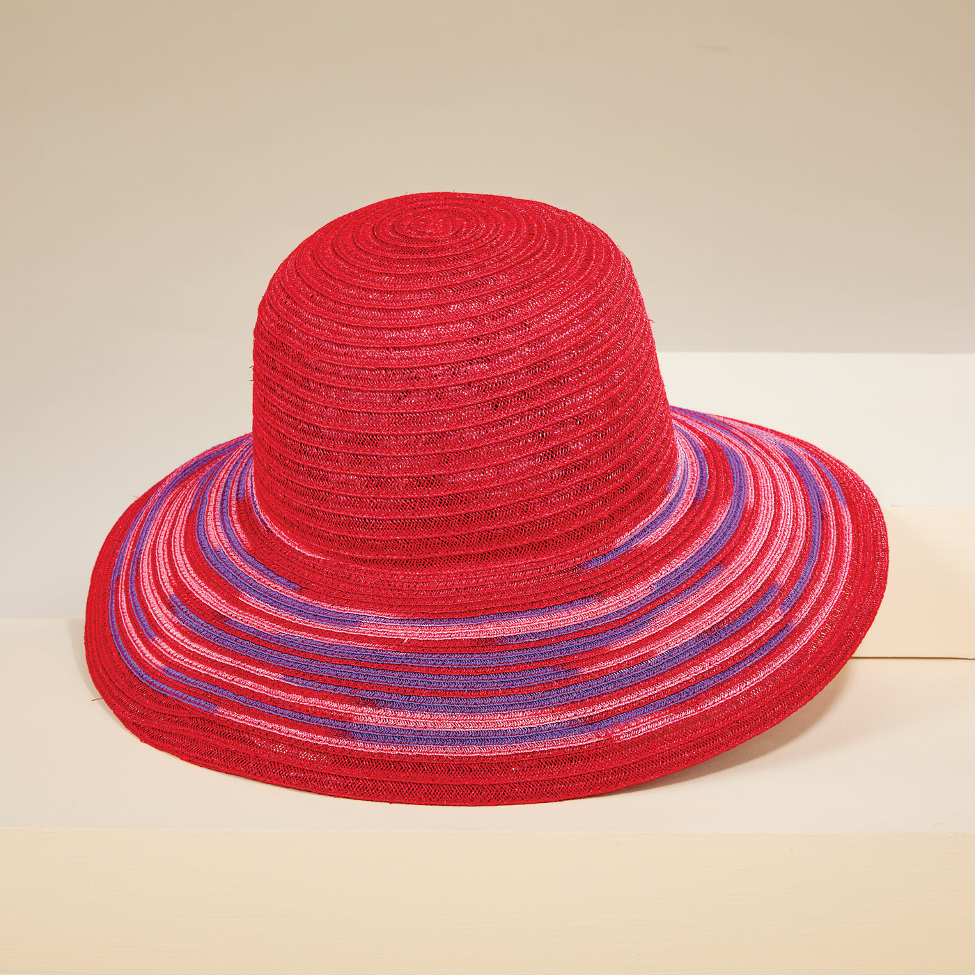Cecily Hand-Painted Red Italian Straw Sun Hat