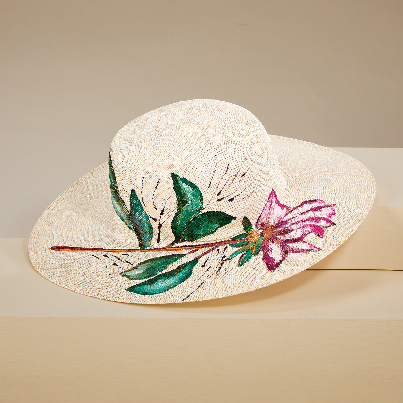 Stefania Hand-Painted Italian Straw Sun Hat