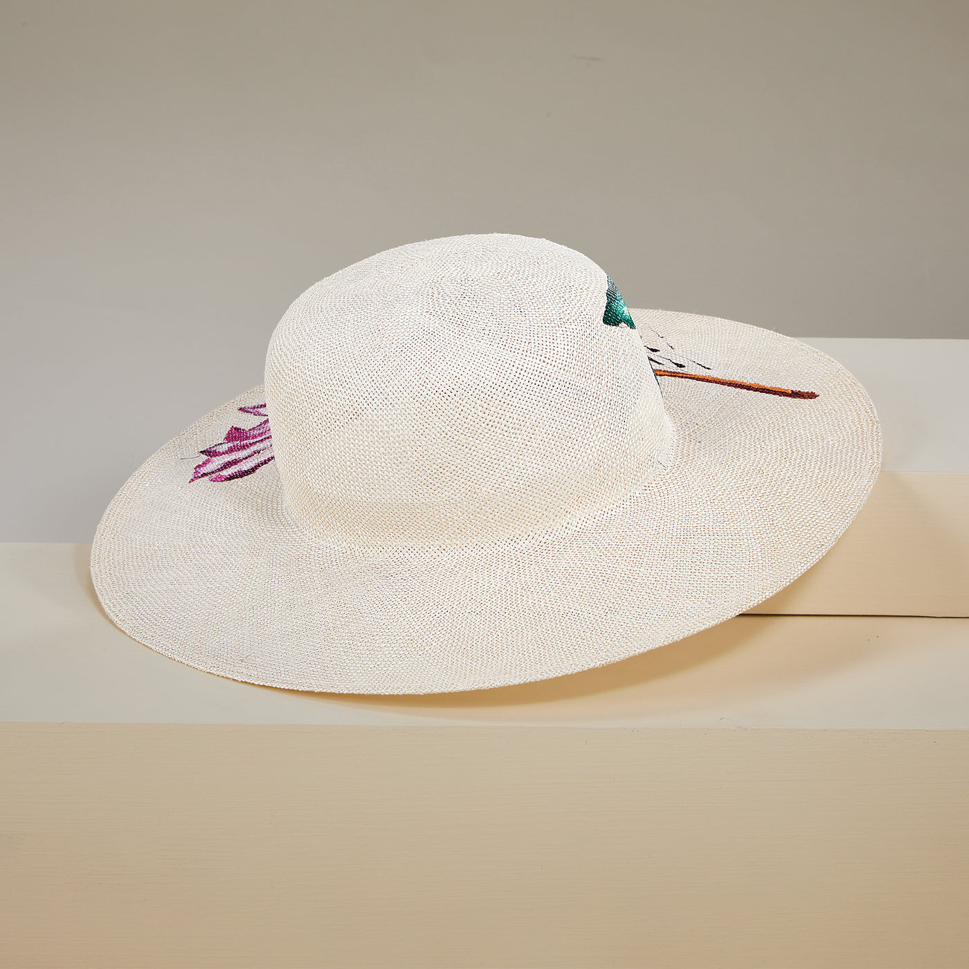 Stefania Hand-Painted Italian Straw Sun Hat