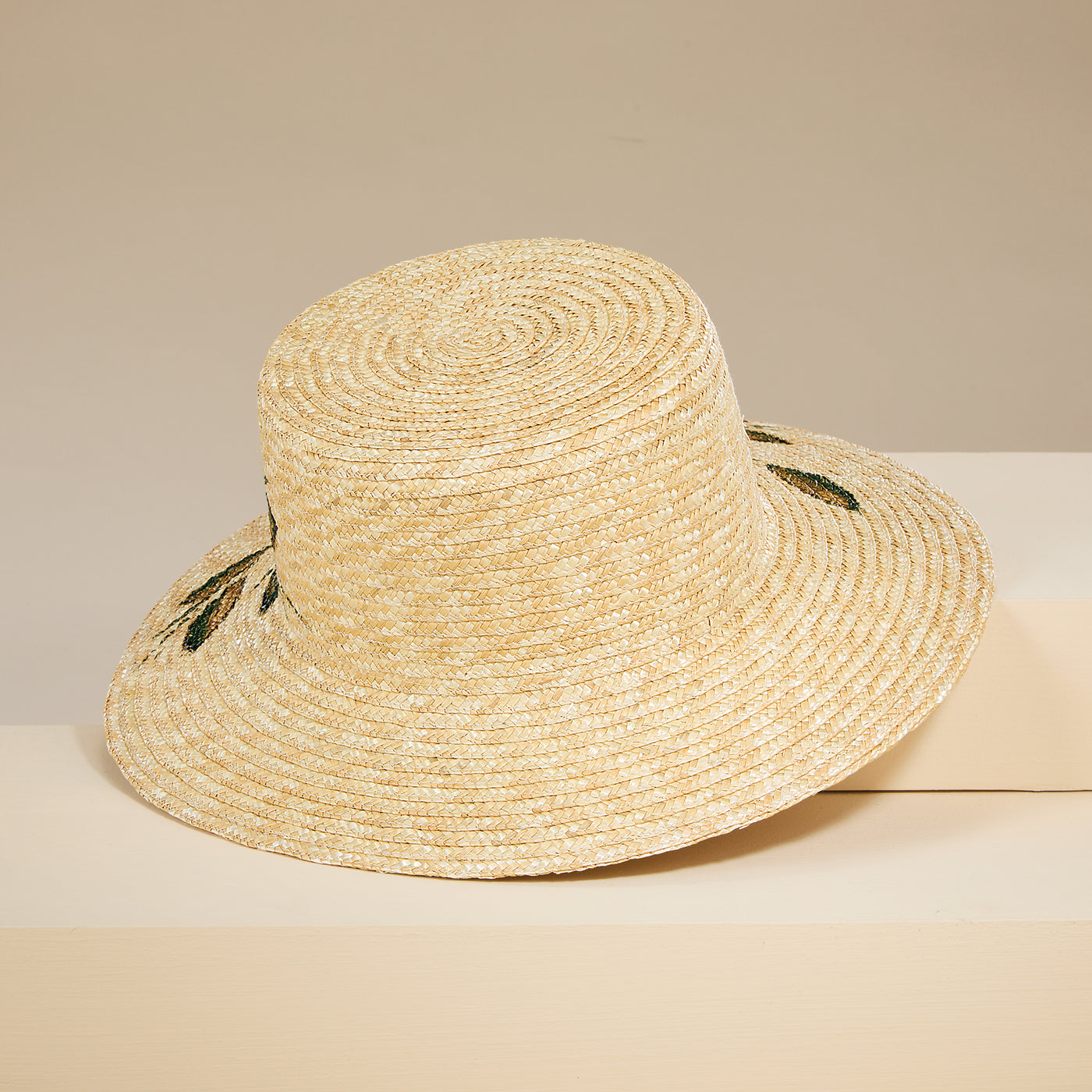 Violetta Purple Hand-Painted Italian Straw Sun Hat