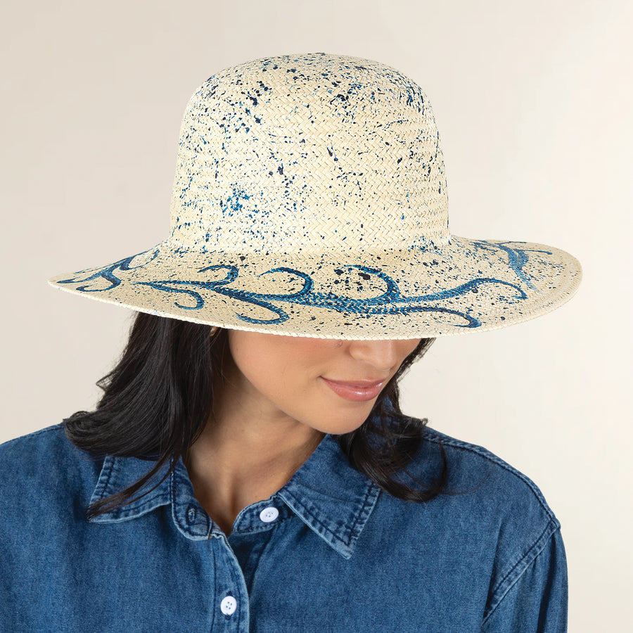 Leontina Hand-Painted Italian Straw Sun Hat (Preorder)