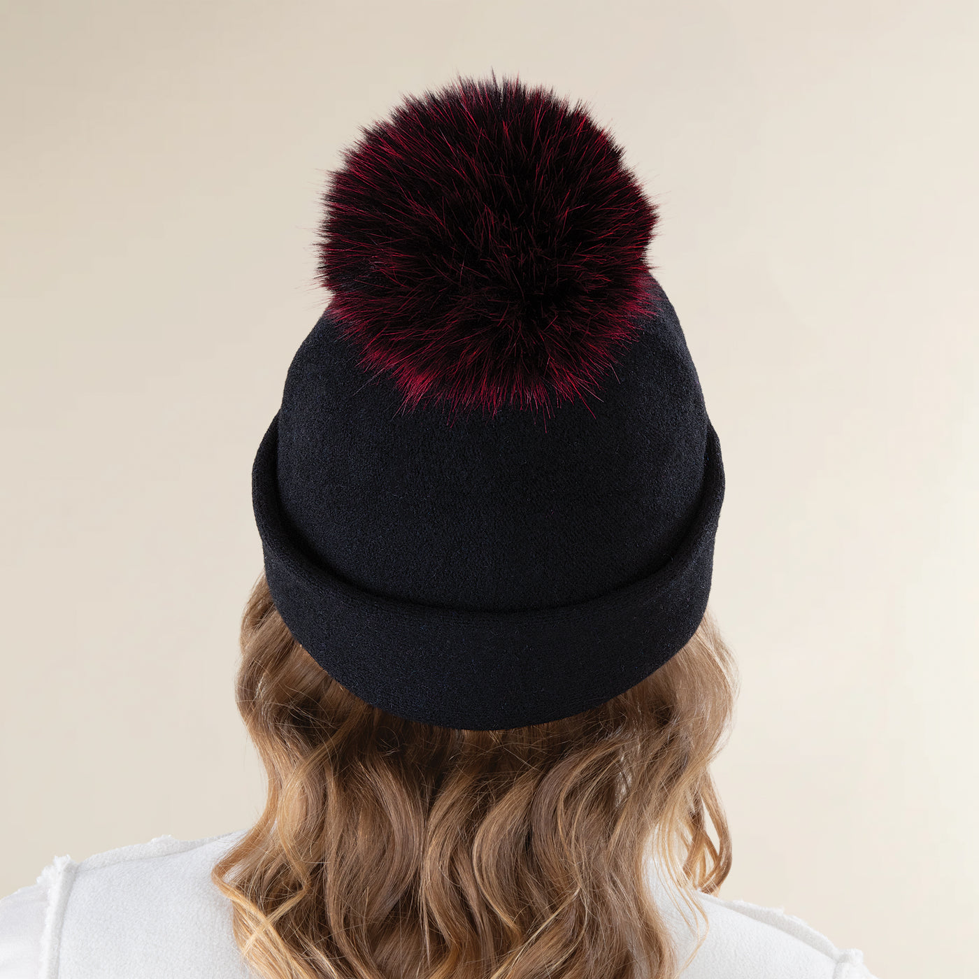 Mia Black Italian Wool Cap