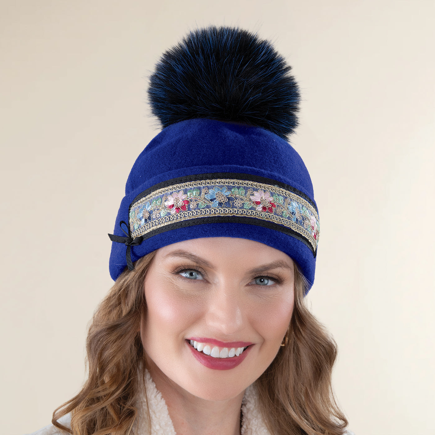 Mia Blue Italian Wool Cap
