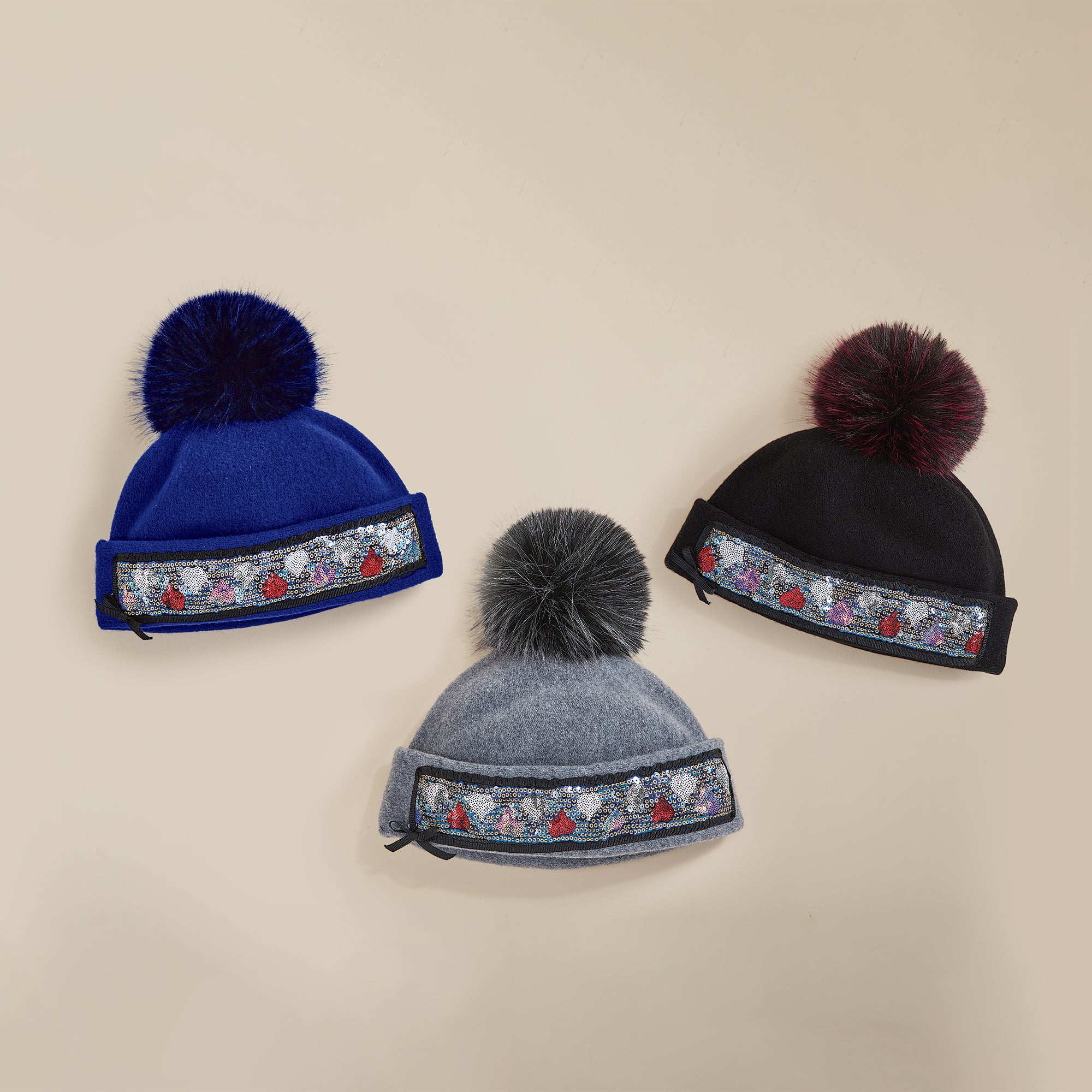 Mia Grey Italian Wool Cap