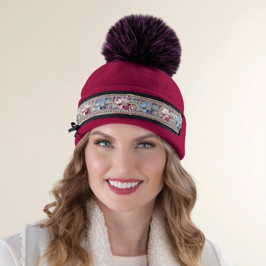 Mia Magenta Italian Wool Cap