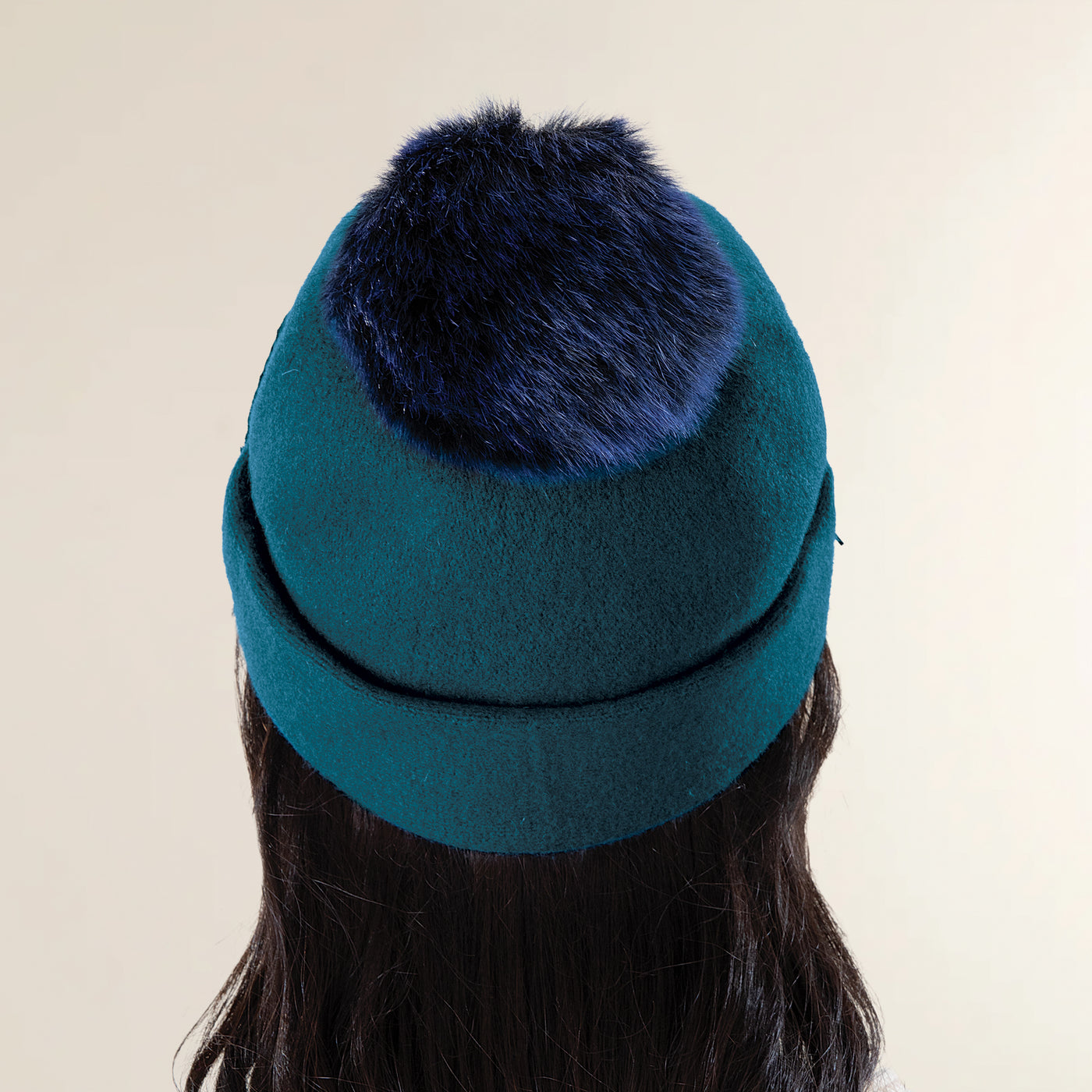 Mia Teal Italian Wool Cap