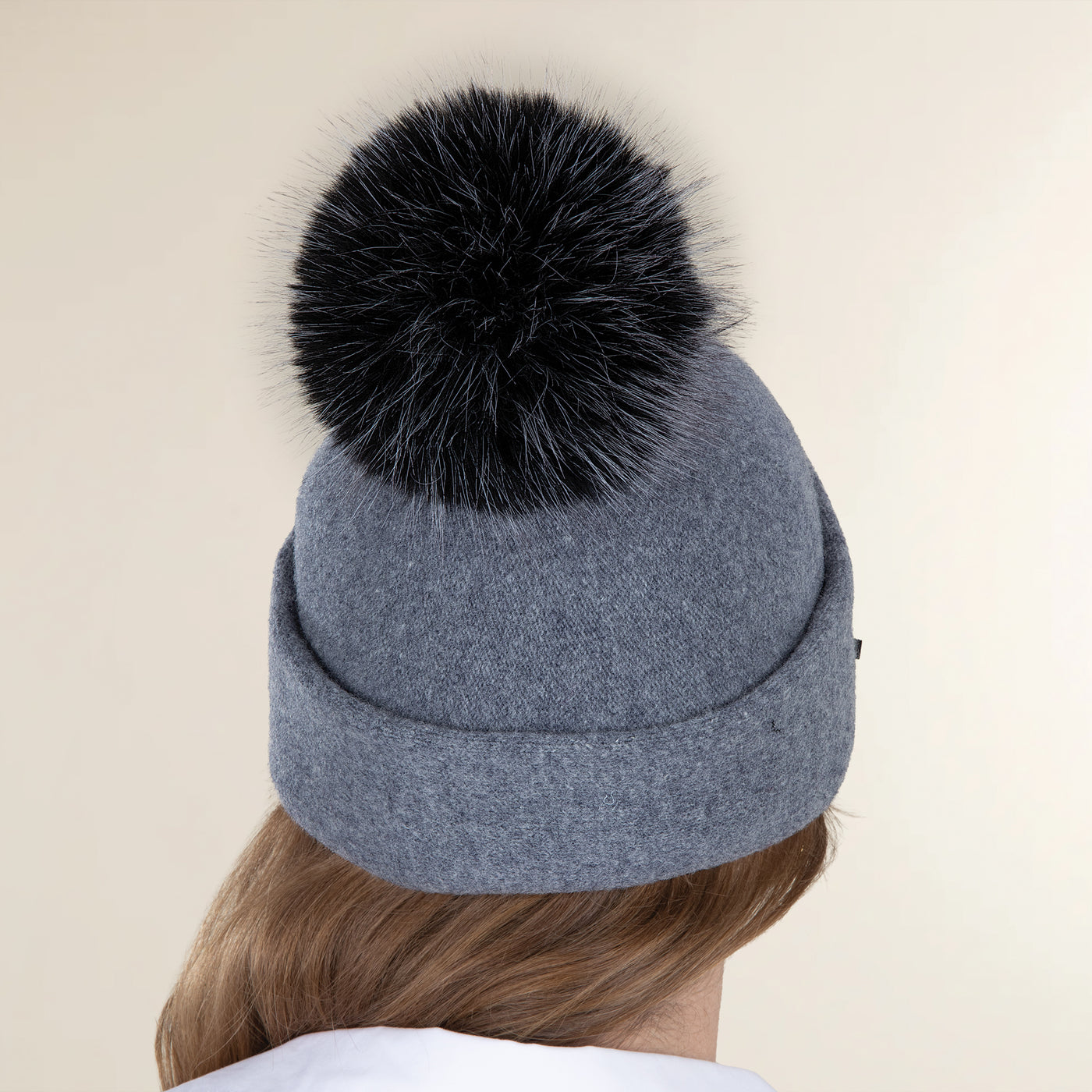 Mia Grey Italian Wool Cap