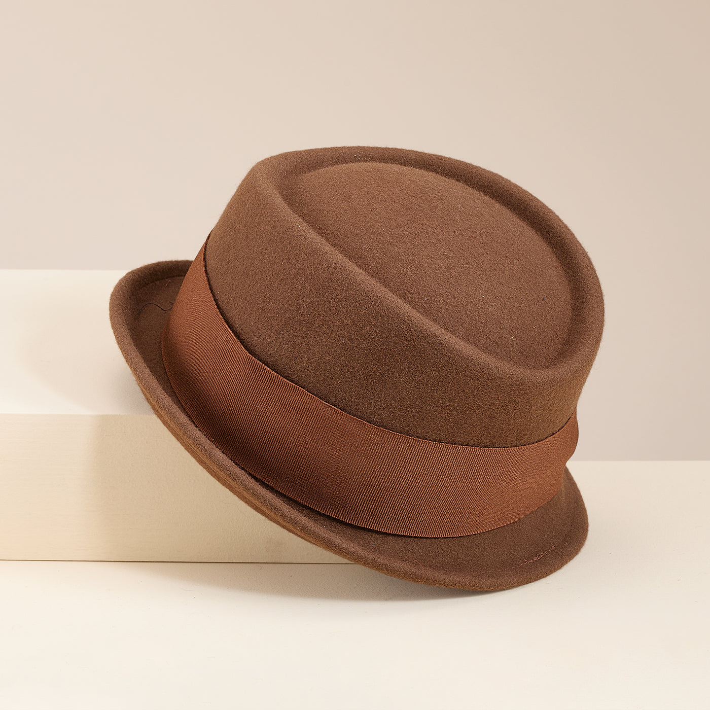 Cosima Cognac Italian Felt Fedora