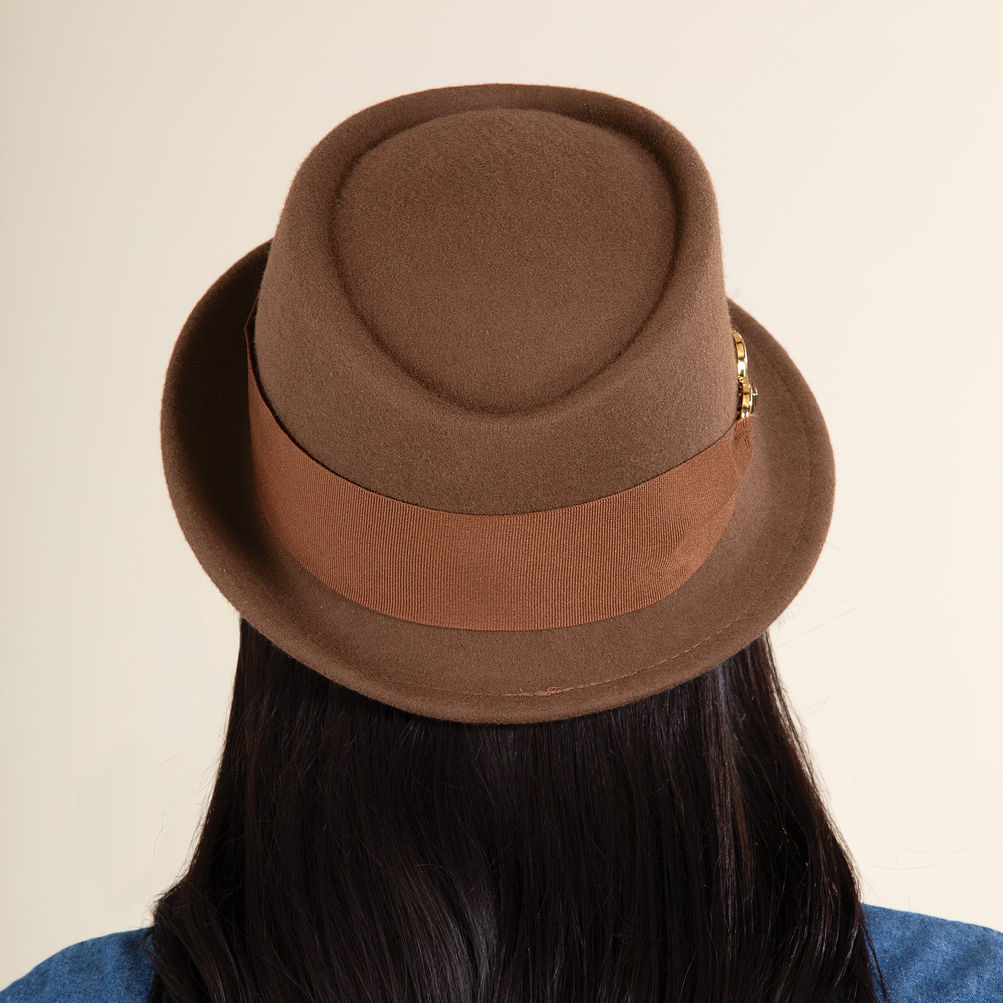 Cosima Cognac Italian Felt Fedora