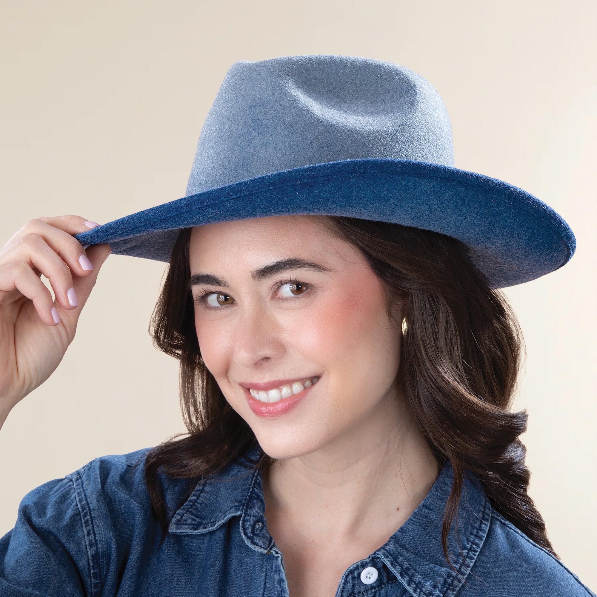 Carlotta Ombre Italian Wool Fedora