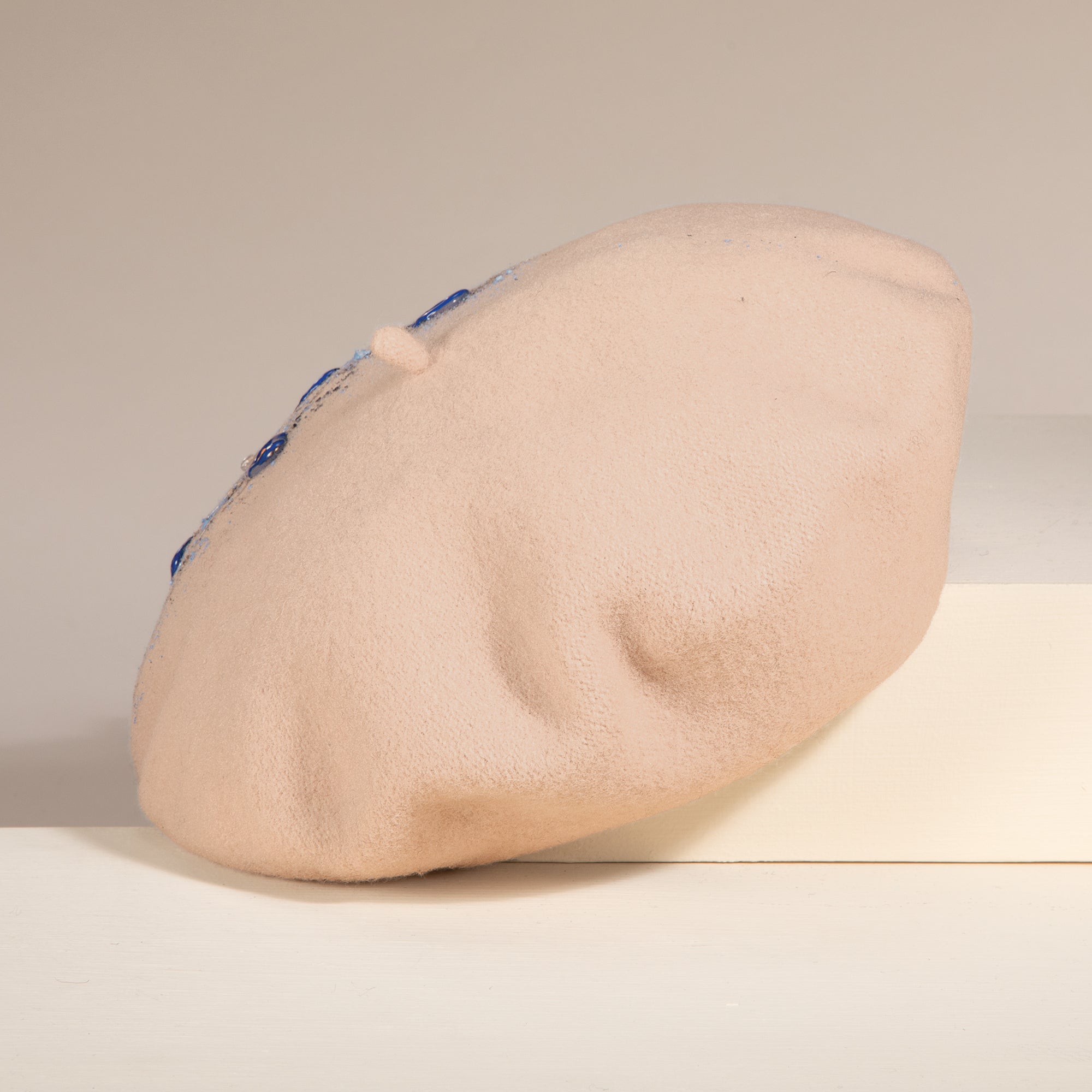 Flora Hand-Painted Italian Wool Beret (Preorder)