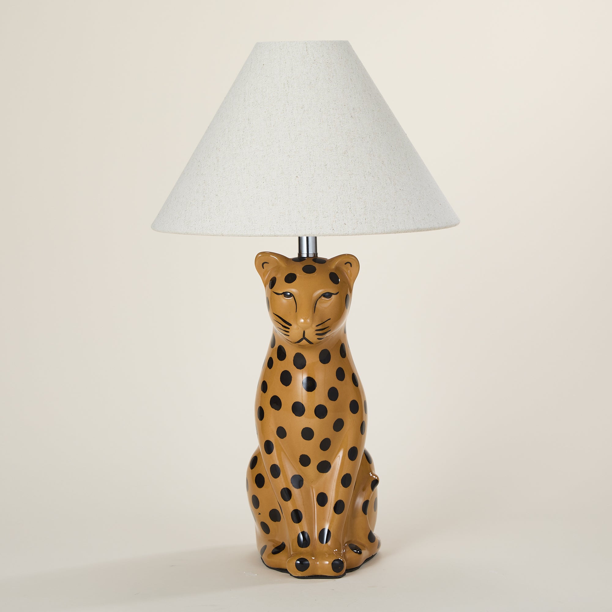 Ceramic Cheetah Table Lamp (Preorder)
