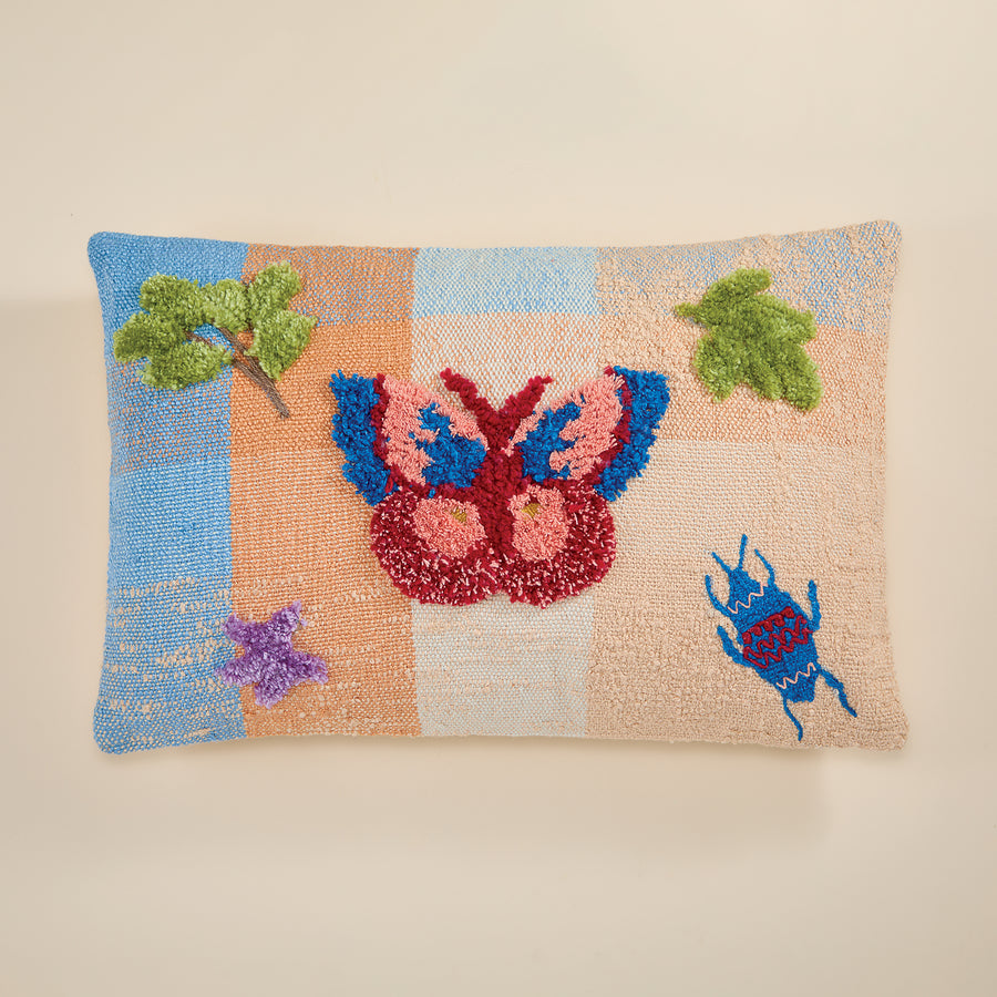 New Beginnings Tufted Butterfly Pillow