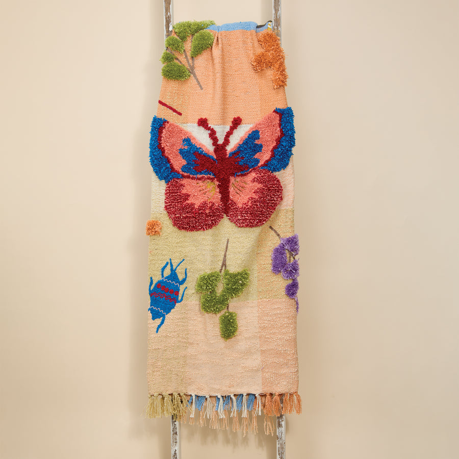 New Beginnings Butterfly Fringed Throw Blanket