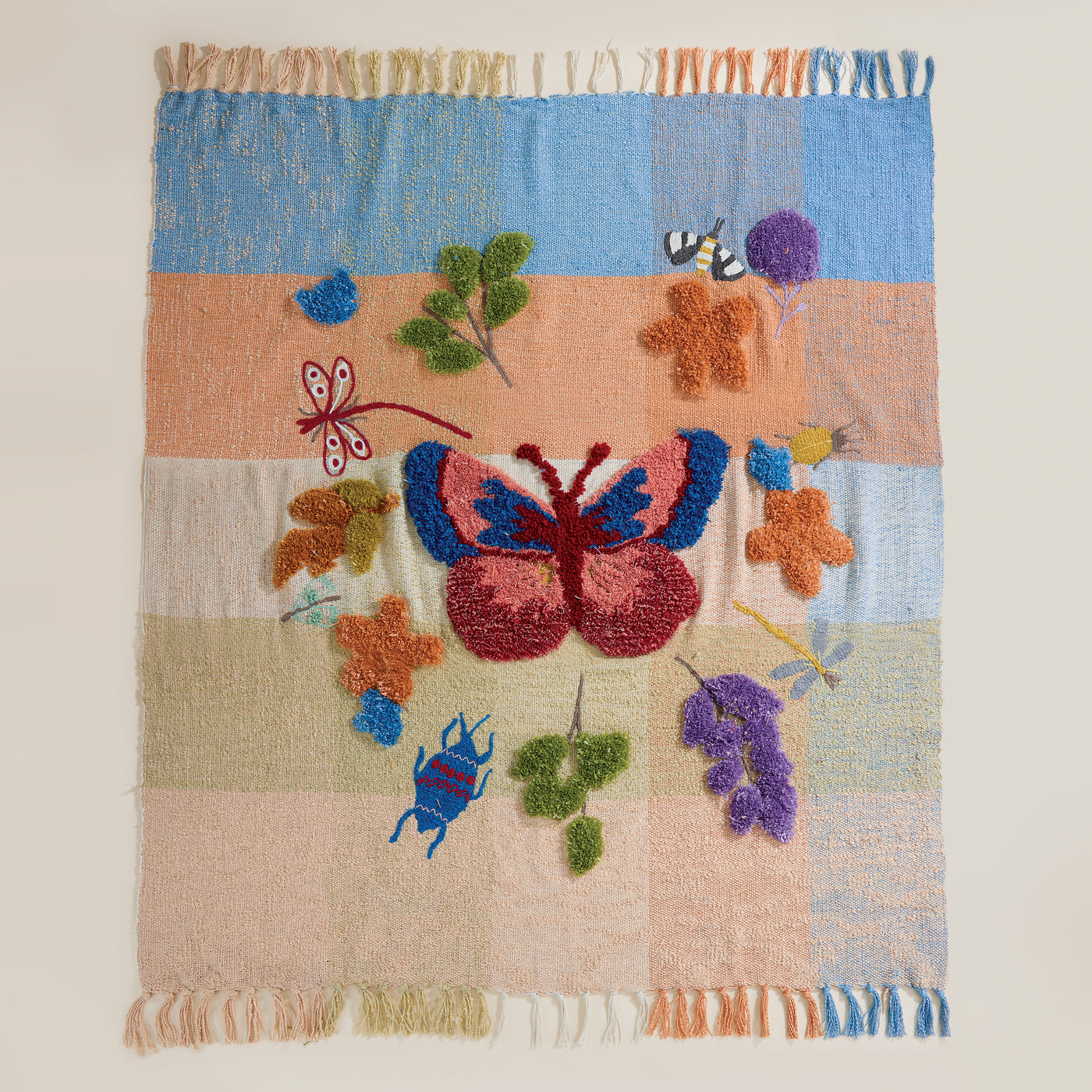 New Beginnings Butterfly Fringed Throw Blanket