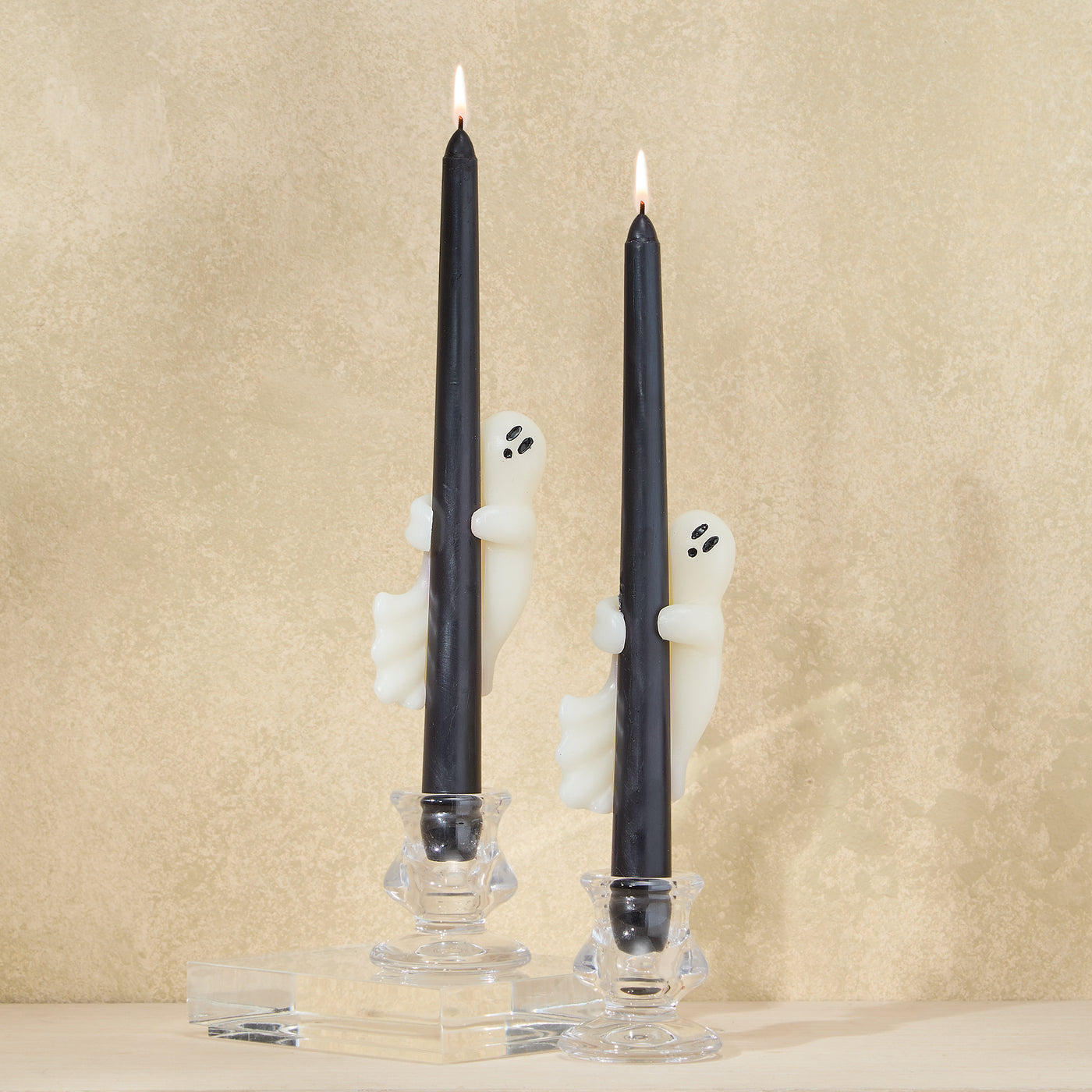 Hugging Ghost Taper Candles, Set of 2 (Preorder)