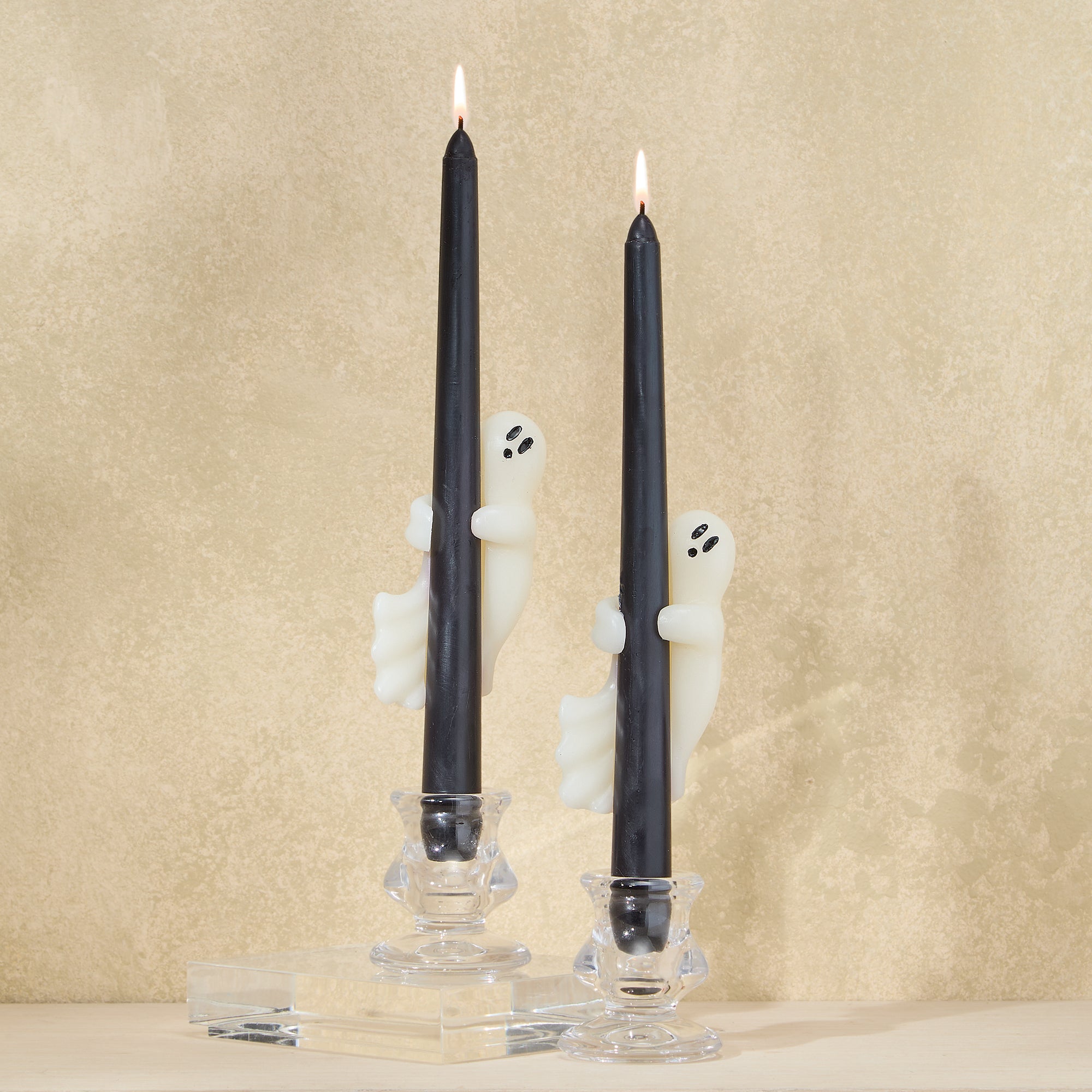 Hugging Ghost Taper Candles, Set of 2 (Preorder)
