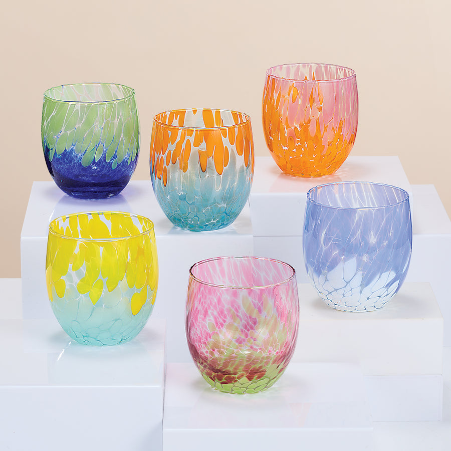 Murano-Style Two-Toned Ombre Drinking Glasses (Preorder)