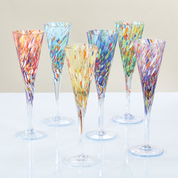 Murano-Style Confetti Wine Glasses, Set Of 6 | Uno Alla Volta