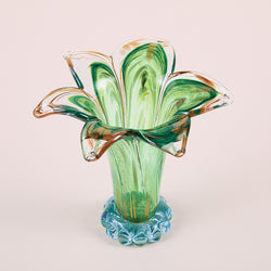 Murano-Style Pink Flower Glass Vase (Preorder) | Uno Alla Volta