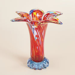 Murano-Style Pink Flower Glass Vase (Preorder) | Uno Alla Volta