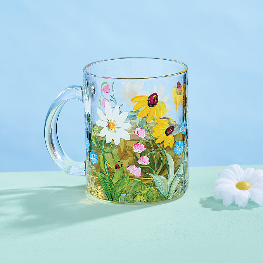 Hand-Painted Wildflower Teacup