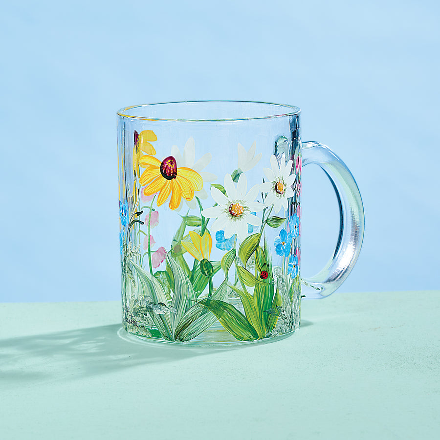 Hand-Painted Wildflower Teacup