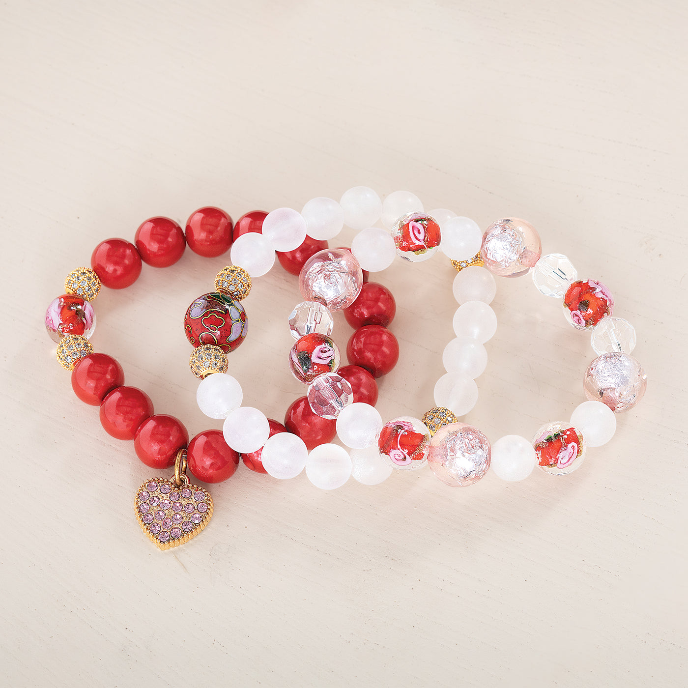 Fancy Florals Stretch Bracelet Set of 3