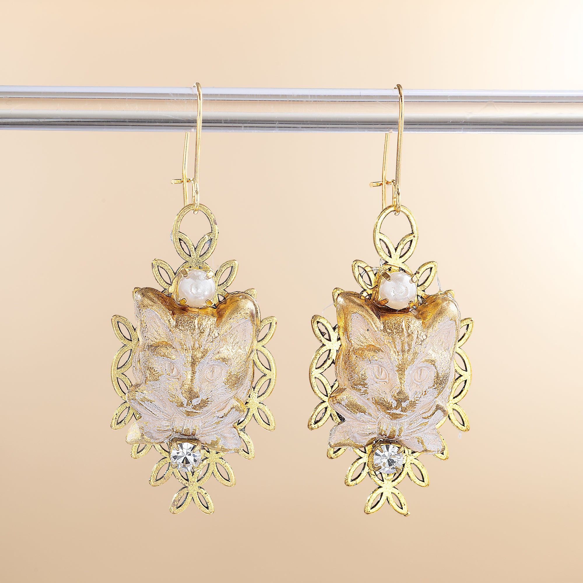 Sphinx Cat Face Earrings (Preorder)