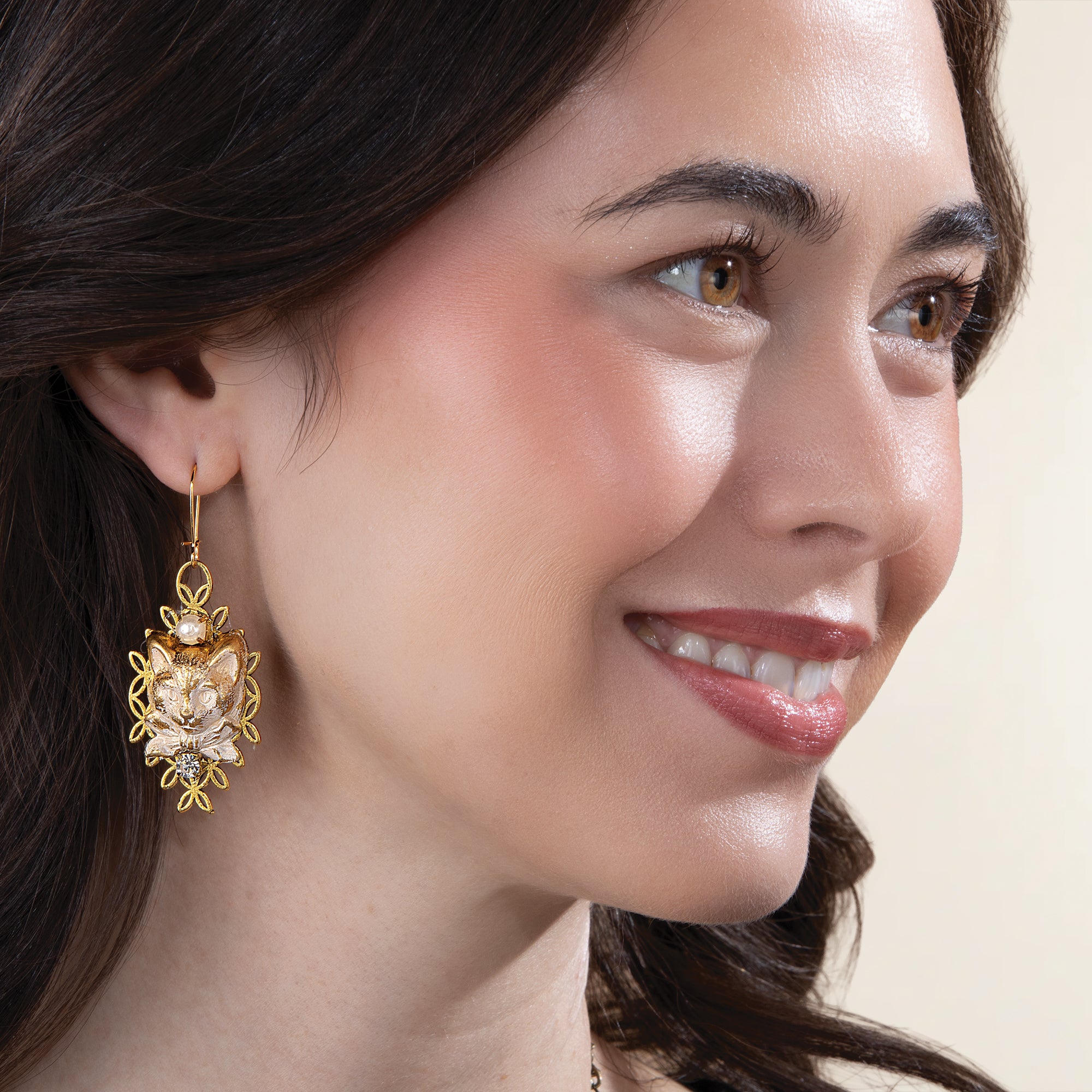 Sphinx Cat Face Earrings (Preorder)