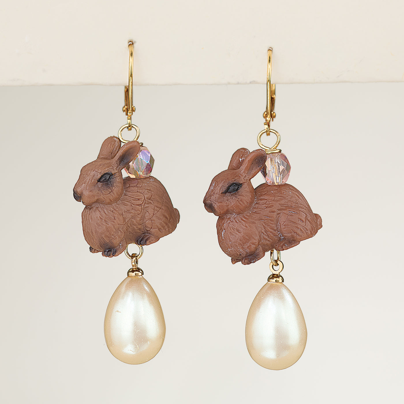 Bunnies & Pearls Earrings