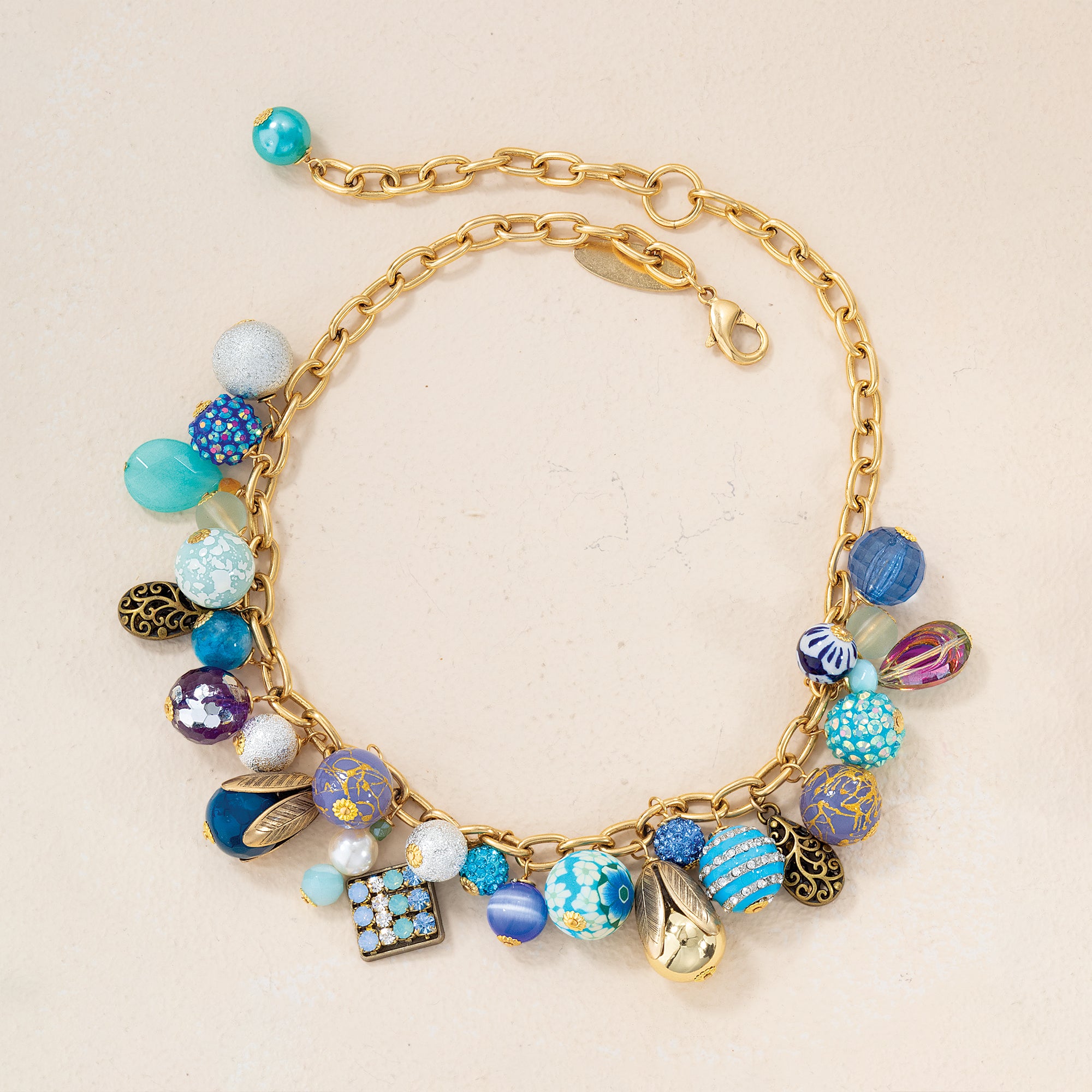 Mediterranean Blues Beaded Necklace