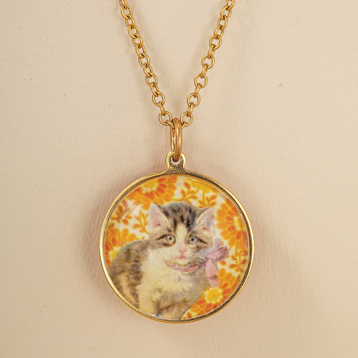 Clementine The Cat Multi Chain Pendant Necklace