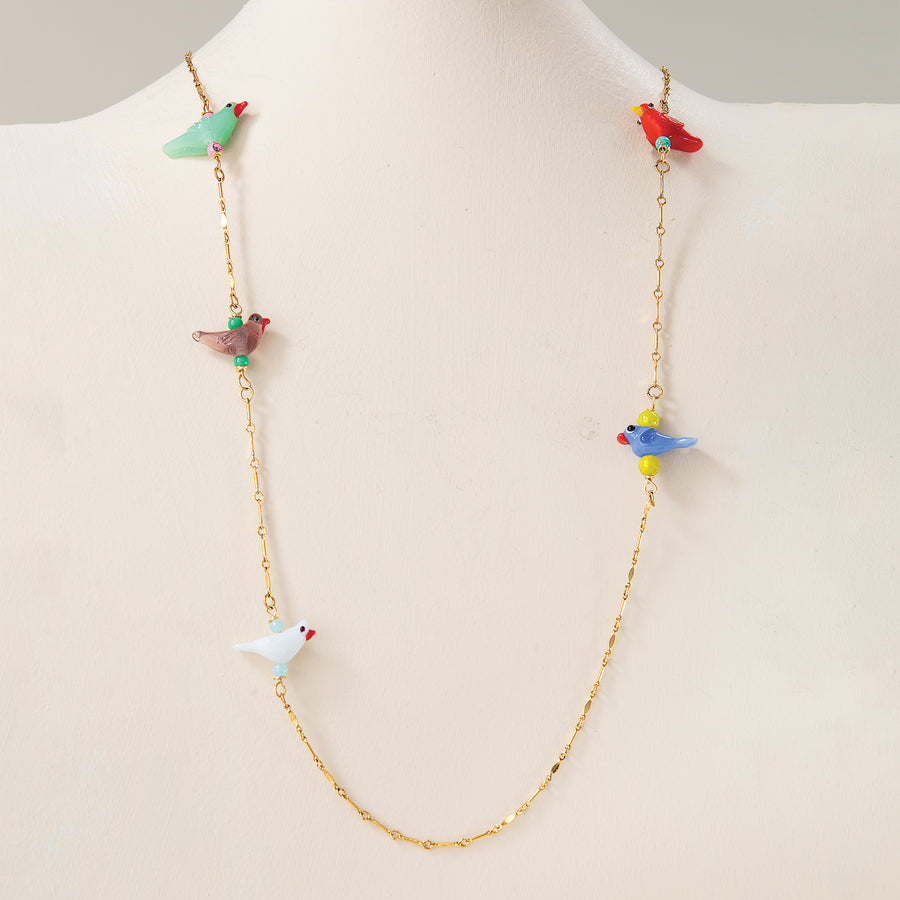 Charming Chirpers Long Necklace