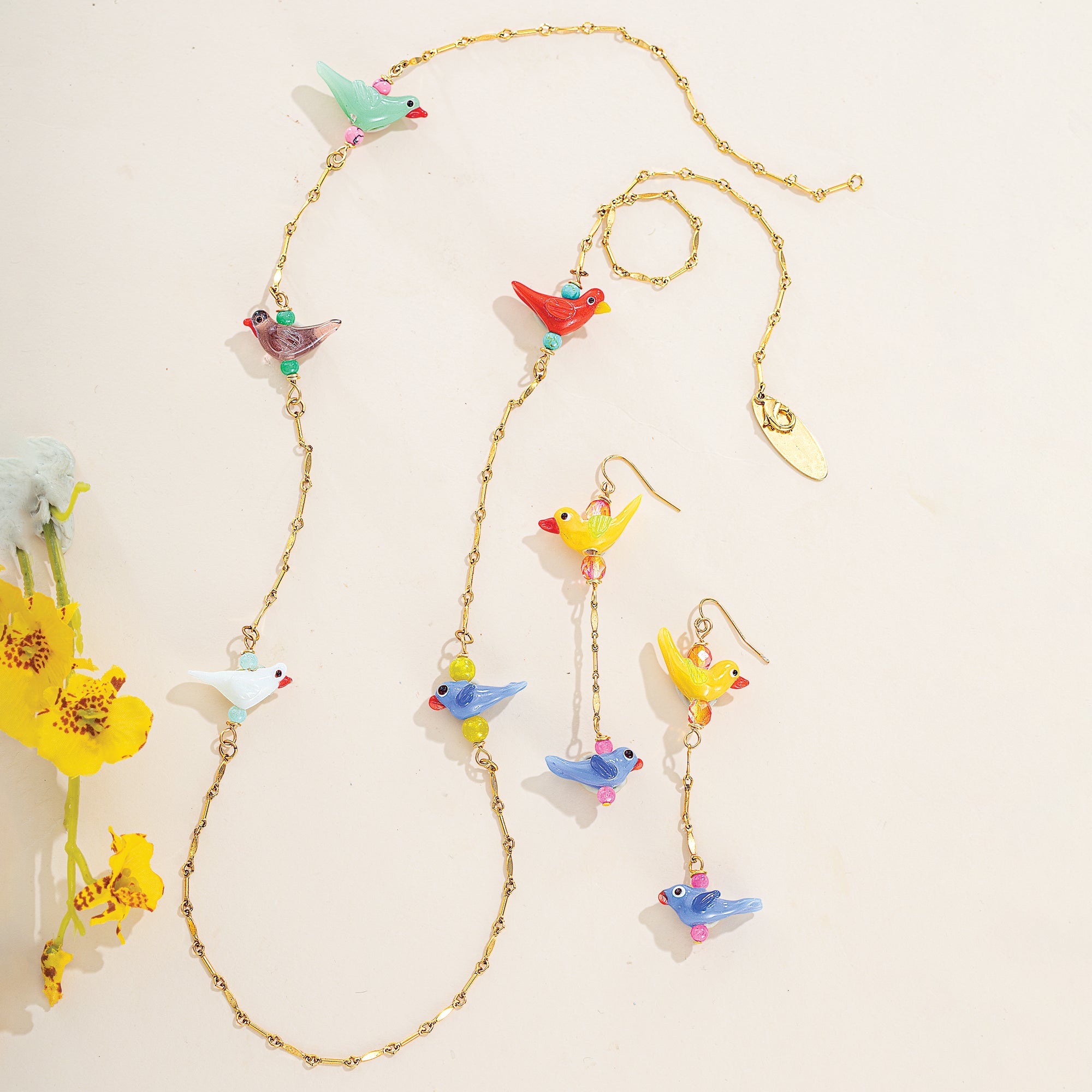 Charming Chirpers Long Necklace
