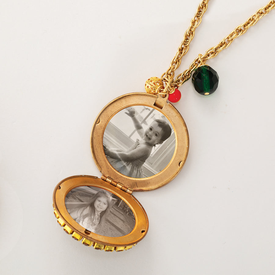 Vintage-Inspired Sleigh Ride Locket Necklace