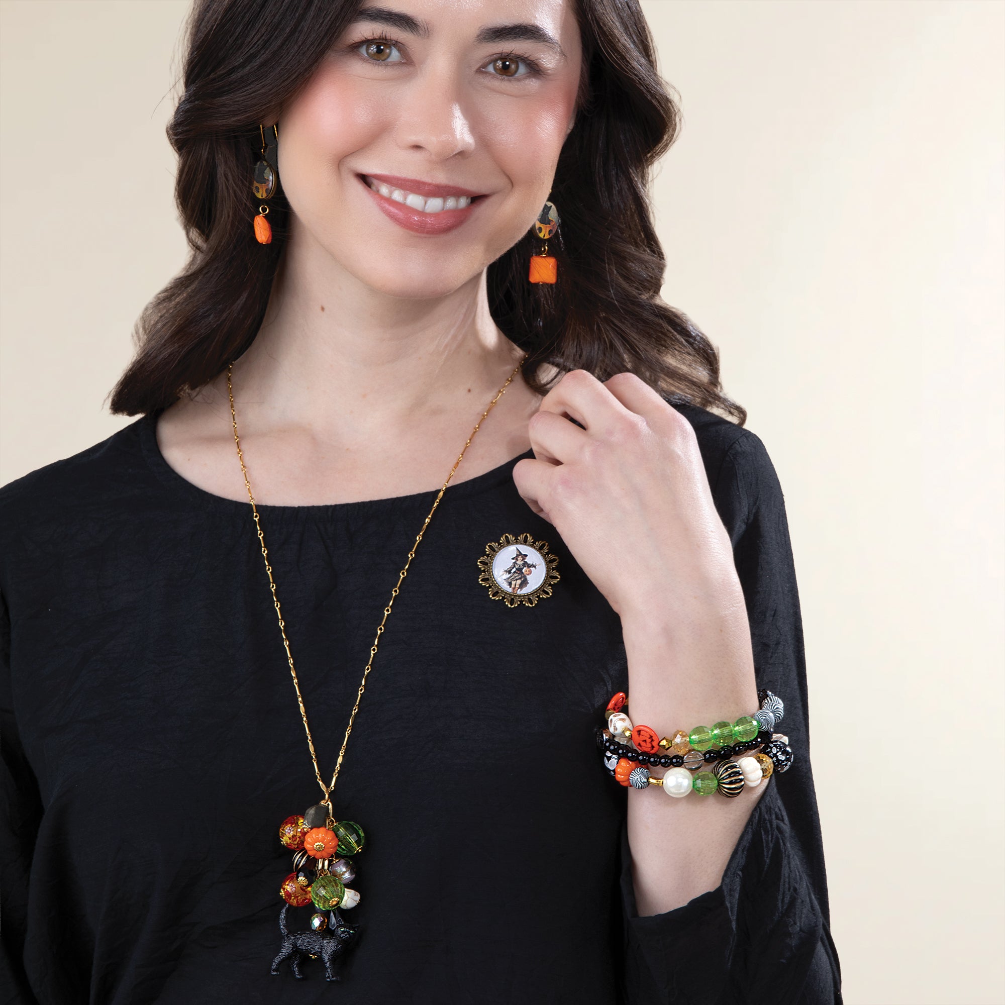 Enchanting Elegance Vintage-Inspired Witch Brooch