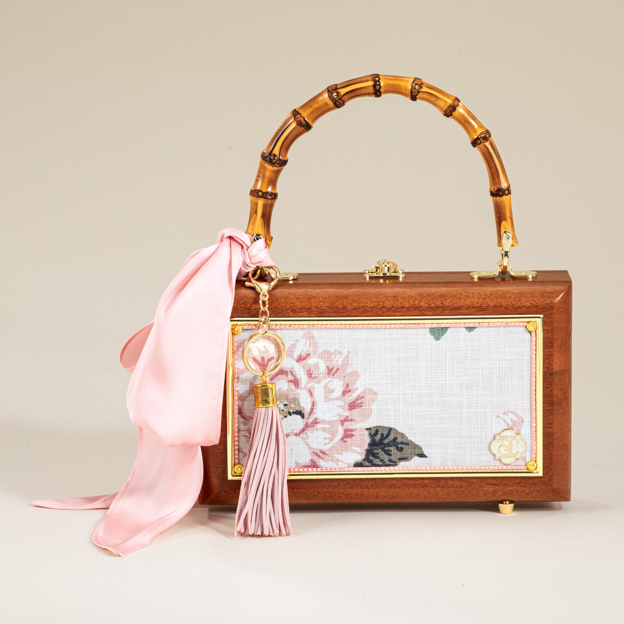 Mahogany Vintage-Inspired Double Sided Handbag