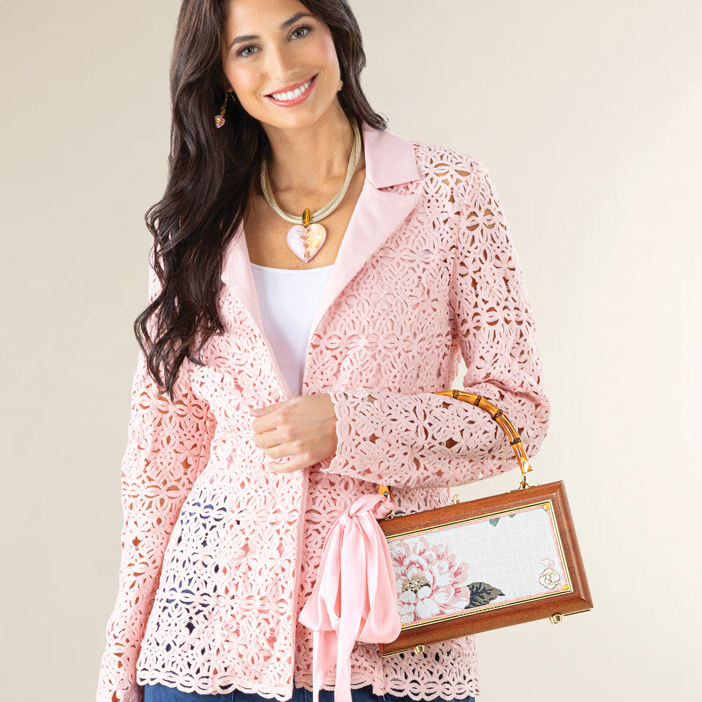 Mahogany Vintage-Inspired Double Sided Handbag