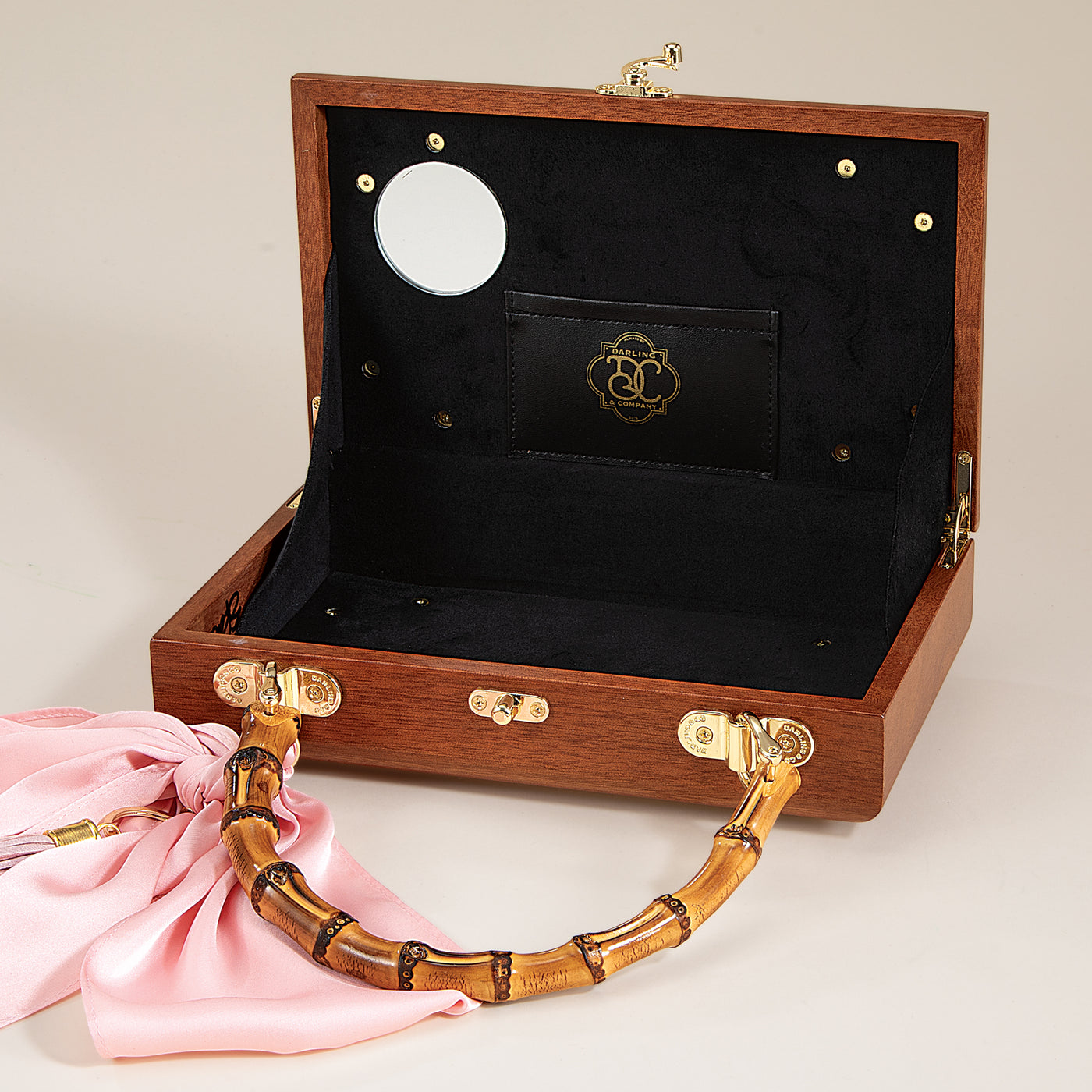 Mahogany Vintage-Inspired Double Sided Handbag