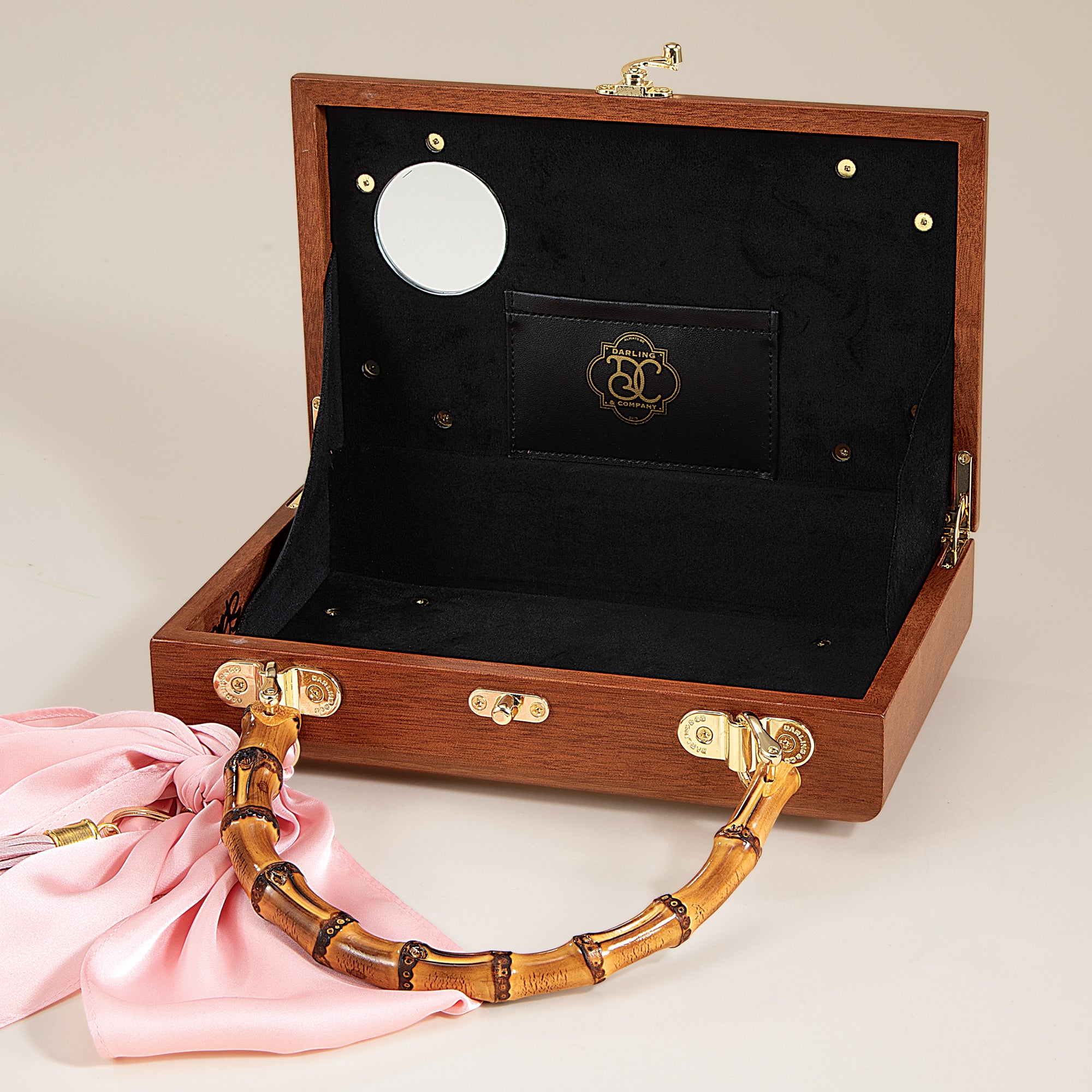 Mahogany Vintage-Inspired Double Sided Handbag