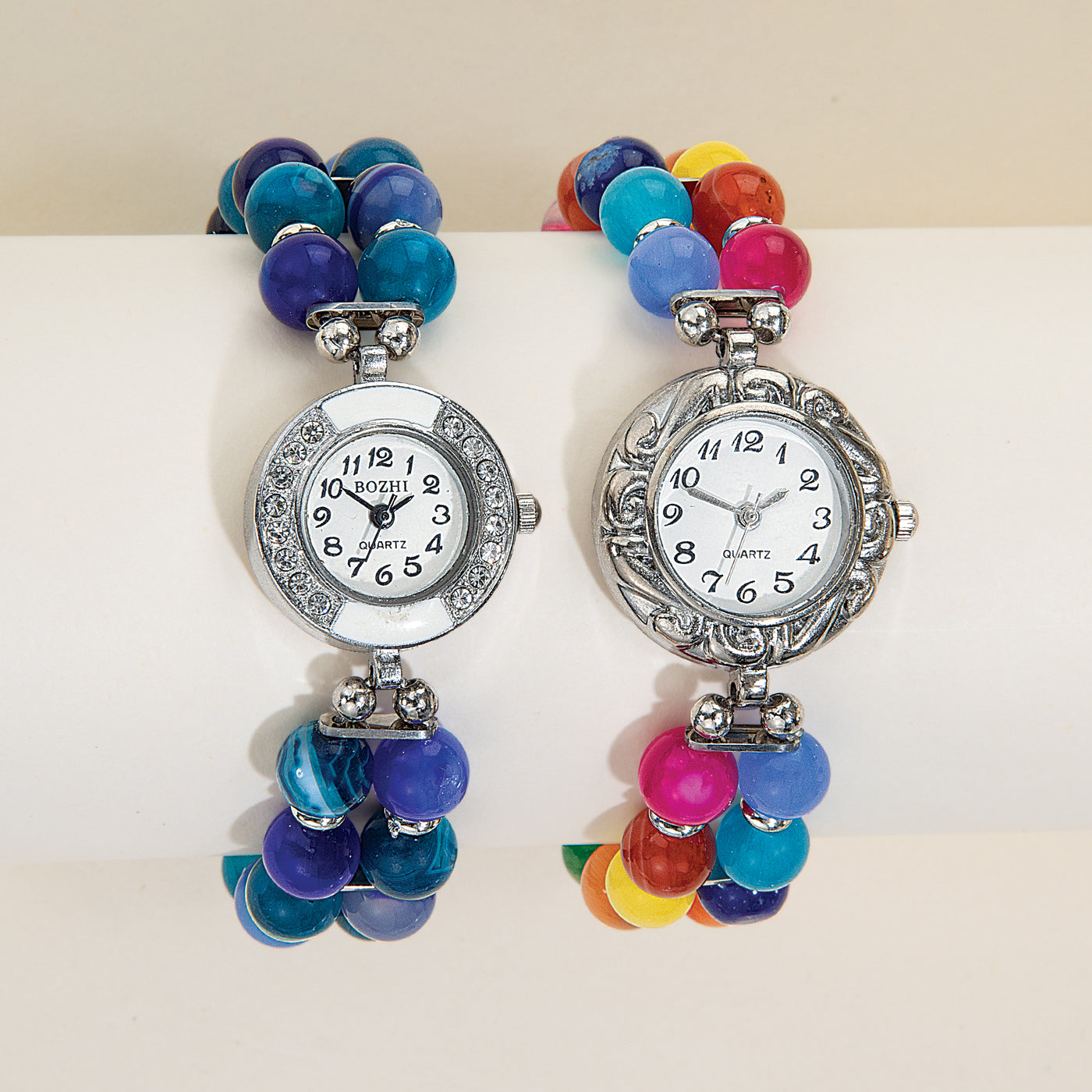 Semiprecious Multi Stone Bracelet Watch