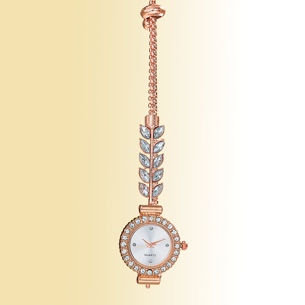 Clear Crystal Petals Bracelet Watch (Preorder)