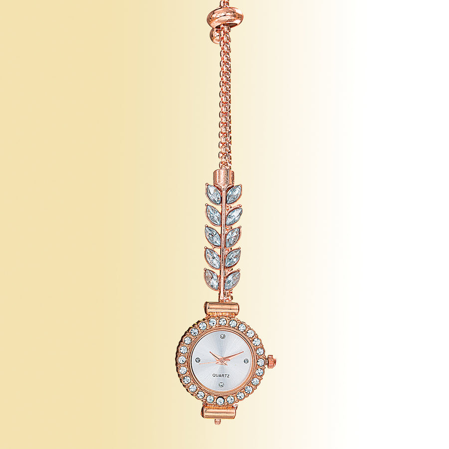 Clear Crystal Petals Bracelet Watch (Preorder)