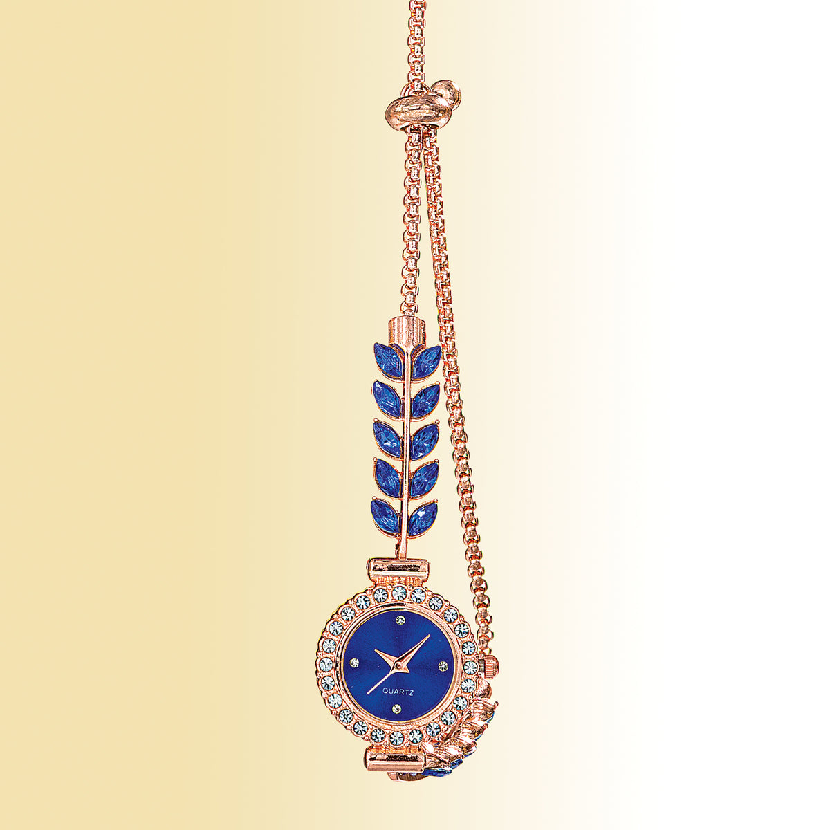 Blue Crystal Petals Bracelet Watch (Preorder)
