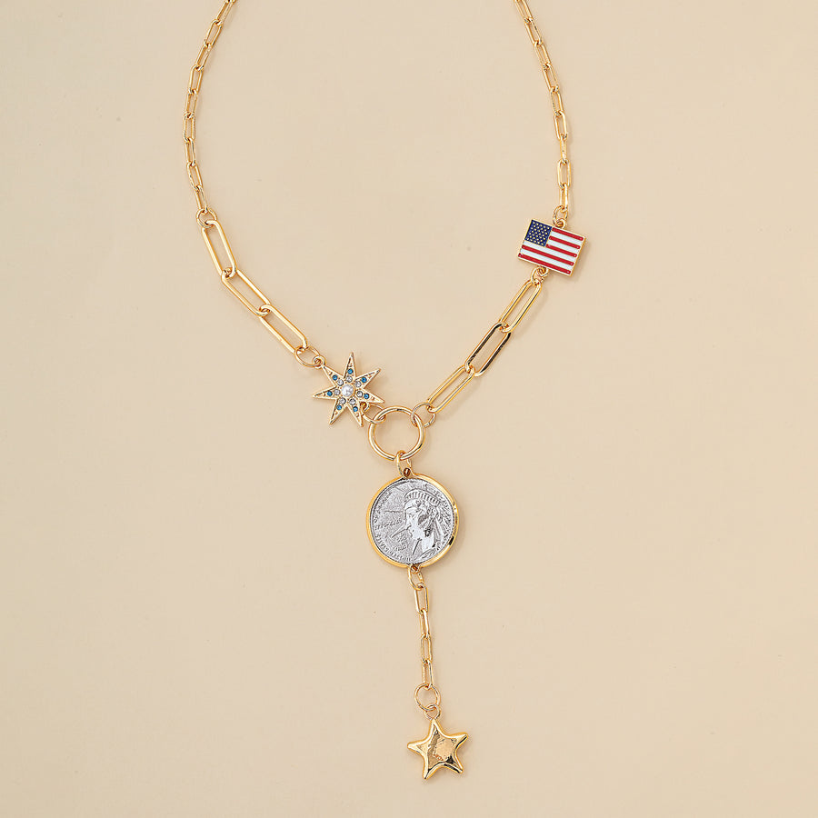 Lady Liberty Coin Necklace