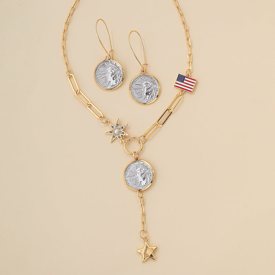 Lady Liberty Coin Necklace